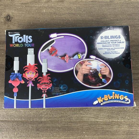 Trolls World Tour K-Blings 5 Pack Protect and Personalize Your Cables NEW - Picture 9 of 14